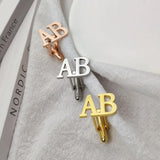 Men's Letter Cufflinks Personalized Stainless Steel Wedding Gift