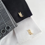 Men's Letter Cufflinks Personalized Stainless Steel Wedding Gift