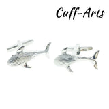 Men's Swimming Whales Cufflinks Gemelos De Manchette by Cuffarts