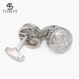 Zircon Round Cufflinks for Men XK19S070-1 High-end Wedding Business Dress