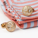 Zircon Round Cufflinks for Men XK19S070-1 High-end Wedding Business Dress
