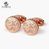 Zircon Round Cufflinks for Men XK19S070-1 High-end Wedding Business Dress