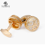 Zircon Round Cufflinks for Men XK19S070-1 High-end Wedding Business Dress
