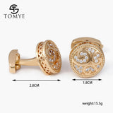 Zircon Round Cufflinks for Men XK19S070-1 High-end Wedding Business Dress