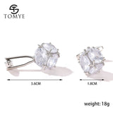 Men's Zircon Silver Cufflinks XK20S011 for Formal Business Shirt Wedding