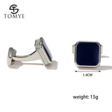 Men's High Square Metal Cufflinks