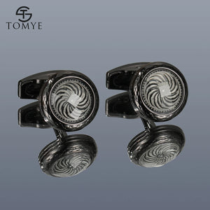 Men's High Round Metal Cufflinks XK20S058 for Wedding