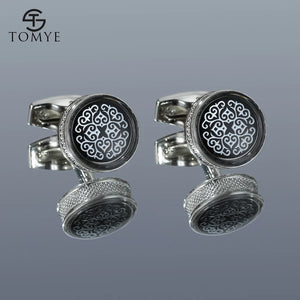 Men's High Round Pattern Cufflinks XK20S078