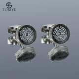 Men's High Round Pattern Cufflinks XK20S078