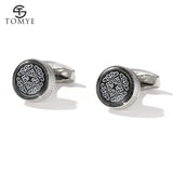 Men's High Round Pattern Cufflinks XK20S078