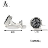 Men's High Round Pattern Cufflinks XK20S078