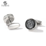 Men's High Round Pattern Cufflinks XK20S078