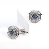 High Zircon Square Silver Cufflinks for Men XK21S009