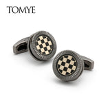 Men's XK21S017 High Grey Round Cufflinks