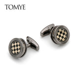 Men's XK21S017 High Grey Round Cufflinks