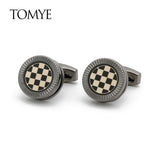 Men's XK21S017 High Grey Round Cufflinks