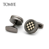 Men's XK21S017 High Grey Round Cufflinks