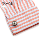 Men's XK21S017 High Grey Round Cufflinks