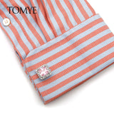 Men's Pink Crystal Cufflinks XK21S020 Formal Business Dress Shirt Wedding