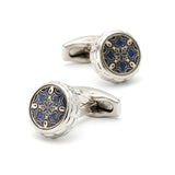 Men's XK22S035 Personalized Round Cuff Links