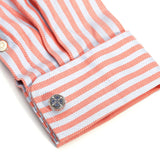 Men's XK22S035 Personalized Round Cuff Links