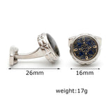Men's XK22S035 Personalized Round Cuff Links