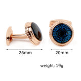 Men's Rose Round Cufflinks Business Dress Shirt Wedding Cuff Links