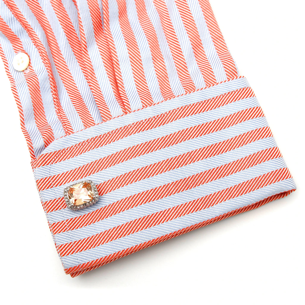 Men's Zircon Vintage Square Button Cufflinks XK23029