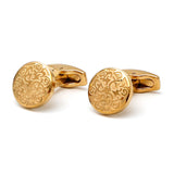 Men's Stainless Steel Golden Pattern Cufflinks XK23044
