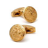 Men's Stainless Steel Golden Pattern Cufflinks XK23044