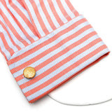 Men's Stainless Steel Golden Pattern Cufflinks XK23044