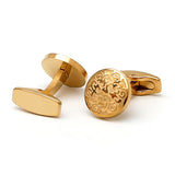 Men's Stainless Steel Golden Pattern Cufflinks XK23044