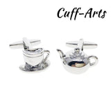 Teacup and Teapot Cufflinks for Men by Cuffarts C10463