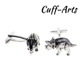 Triceratops Dinosaur Cufflinks Gemelos Gemelli Spinki by Cuffarts