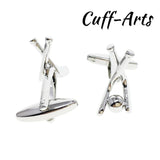 Mens Hockey Stick & Ball Sport Cufflinks by Cuffarts C10212