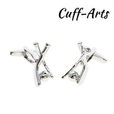 Mens Hockey Stick & Ball Sport Cufflinks by Cuffarts C10212