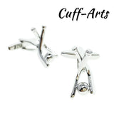 Mens Hockey Stick & Ball Sport Cufflinks by Cuffarts C10212