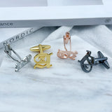 Personalized Old English Letter Cufflinks - Stainless Steel
