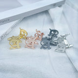 Personalized Old English Letter Cufflinks - Stainless Steel