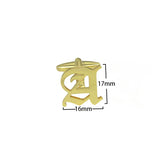 Personalized Old English Letter Cufflinks - Stainless Steel
