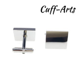 Engraved Steel Cufflinks for Men Gemelos Les Boutons De Manchette