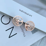 Life Tree Stainless Steel Cufflinks for Men