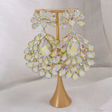 Stunning Peacock Earrings Glass Rhinestone Crystal Women Earrings