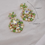 Stunning Peacock Earrings Glass Rhinestone Crystal Women Earrings