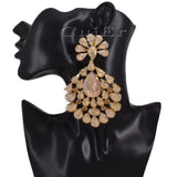 Stunning Peacock Earrings Glass Rhinestone Crystal Women Earrings