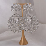 Stunning Peacock Earrings Glass Rhinestone Crystal Women Earrings