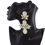Crystal Water Drop Dangle Earrings for Women Wedding Jewelry