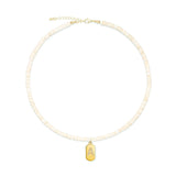 CZ Crystal Letter A-Z Brass Necklace