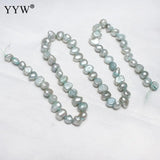 Baroque Freshwater Pearl Beads 6-7mm Cyan Nuggets 15" Strand