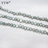 Baroque Freshwater Pearl Beads 6-7mm Cyan Nuggets 15" Strand